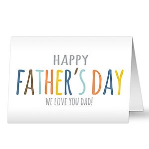 Personalized Father's Day Card - Colorful Letters