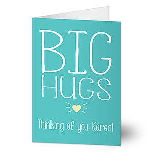 Big Hugs Personalized Greeting Card