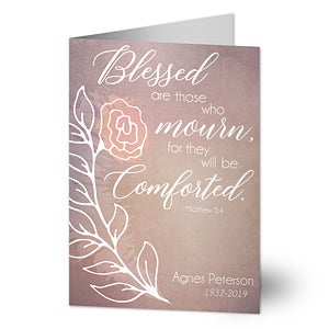 Personalized Sympathy Card - Blessed Are Those