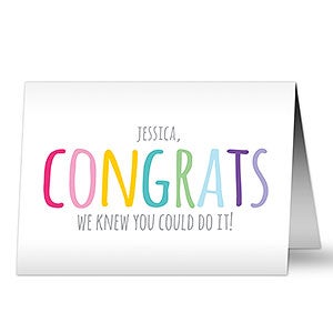 Personalized Congratulations Cards - Colorful Congrats