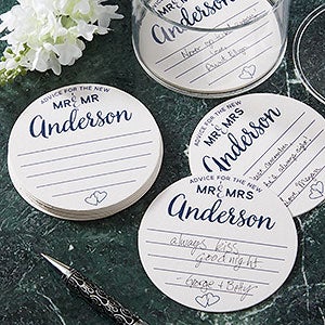 Wedding Advice Cards Personalized Paper Coasters - 12 Coasters