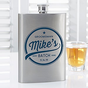 Groomsmen Brewing Co Personalized Flask