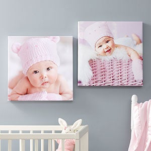 Baby Photo Memories 16x16 Square Canvas Print