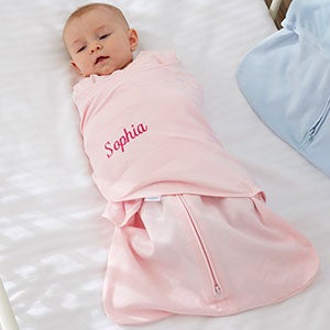 HALO SleepSack Personalized Baby Girl Cotton Swaddle Blanket