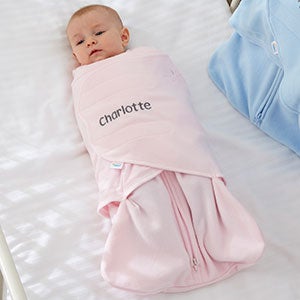 HALO SleepSack Personalized Baby Girl Fleece Swaddle Blanket