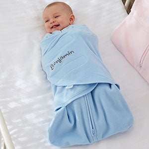 HALO SleepSack Personalized Baby Boy Fleece Swaddle Blanket