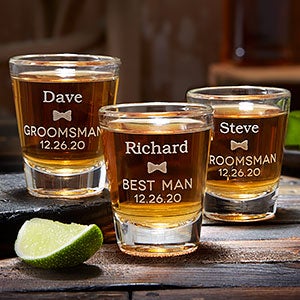 Personalized Bridal Party Shot Glasses