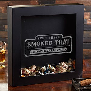 Personalized Cigar Label Shadow Box - Been There Smoked That - 20491