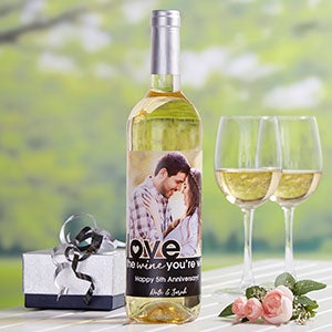 Love The Wine You're With Photo Wine Bottle Label