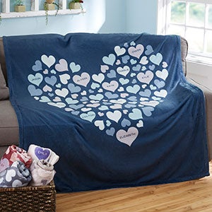 Heart of Hearts Personalized 50x60 Fleece Blanket