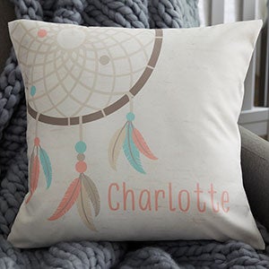 Boho Baby Dreamcatcher Personalized Throw Pillow