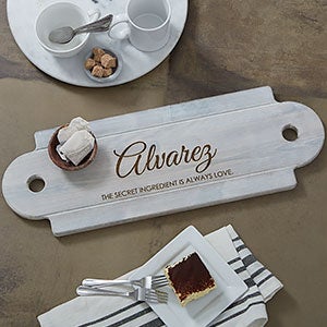 Personalized Wooden Serving Board - Classic Kitchen