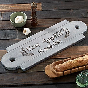 Personalized Wooden Serving Board - Rustic Farmhouse