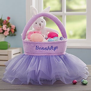 Purple Tutu Personalized Easter Basket