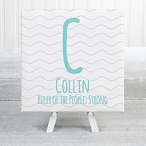 His Name Statement 8x8 Personalized Canvas Print