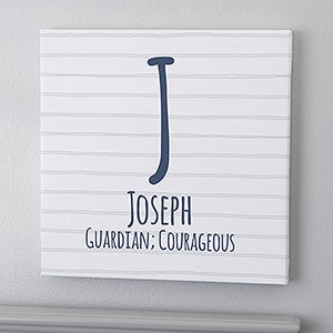 His Name Statement 24x24 Personalized Canvas Print