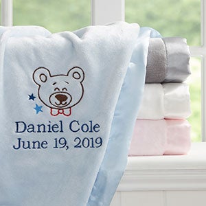 Teddy Bear Personalized Baby Blanket