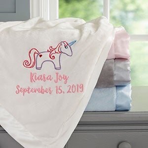 Unicorn Personalized Baby Blanket