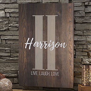 Farmhouse Initial Accent 20x30 Personalized Canvas Print