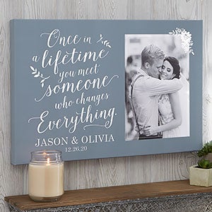 Once In A Lifetime 16x24 Wedding Photo Canvas Print