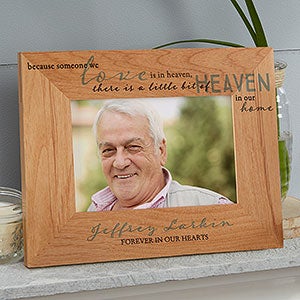 Heaven In Our Home 4x6 Personalized Wood Picture Frame