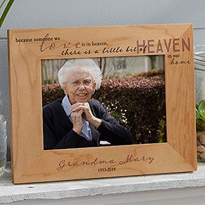 Heaven In Our Home 5x7 Personalized Wood Picture Frame