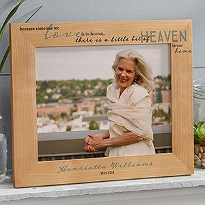 Heaven In Our Home 8x10 Personalized Wood Picture Frame