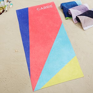 Colorburst Personalized Beach Towel