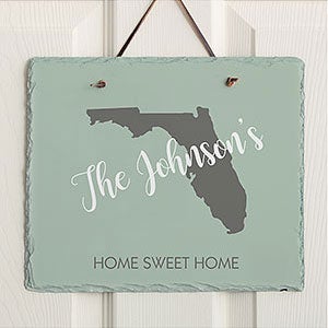 Personalized Slate Plaque - State Pride