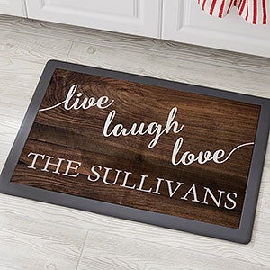 Live, Laugh, Love 18x27 Personalized Kitchen Mat