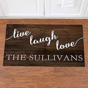 Live, Laugh, Love 18x27 Personalized Kitchen Mat