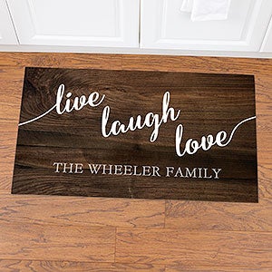 Live, Laugh, Love 20x35 Personalized Kitchen Mat