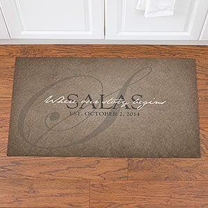 The Heart Of Our Home 18x27 Personalized Kitchen Mat