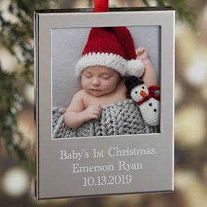 Precious Baby Engraved Silver Picture Frame Ornament