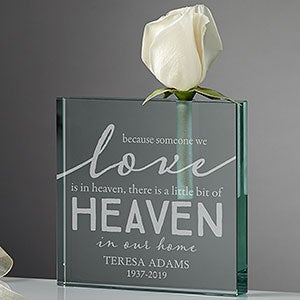 Heaven In Our Home Personalized Memorial Vase