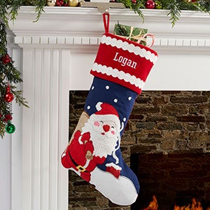 Joyful Santa Personalized Christmas Stocking