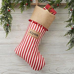 Personalized Striped Christmas Stocking