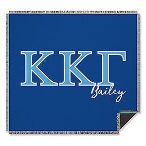 0 Kappa Kappa Gamma Personalized Greek Letter Woven Throw