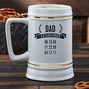 Personalized Beer Stein - Date Established