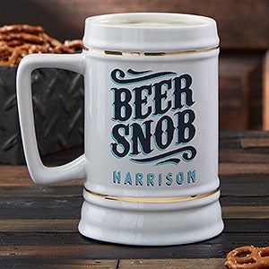 Beer Snob Personalized Beer Stein