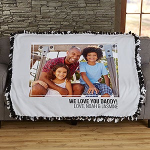 Photo Collage Personalized 50x60 Tie Blanket For Him