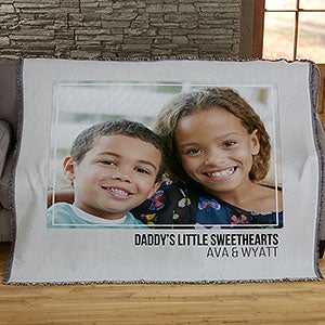 Photo Collage Personalized Woven Throw For Him