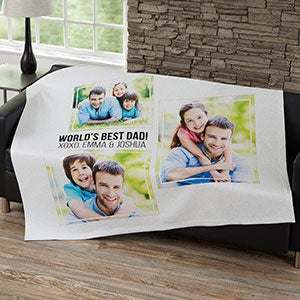 Three Photo Collage Personalized Sweatshirt Blanket For Him