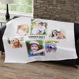 Six Photo Collage Personalized 50x60 Fleece Blanket