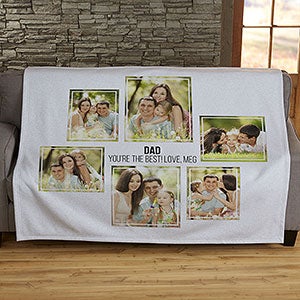 Six Photo Collage Personalized Sweatshirt Blanket