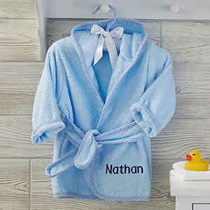 Personalized Baby Robe - Baby Boy Blue