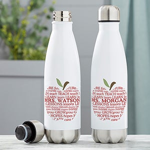 Teachers Apple 17 oz Insulated Water Bottle