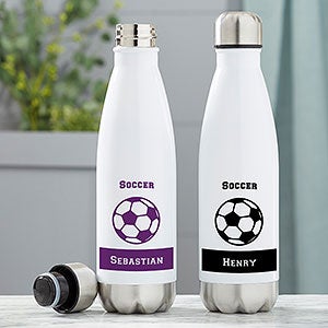 Soccer Personalized Insulated 17 oz. Water Bottle