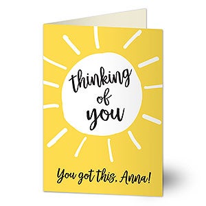 Thinking of You Personalized Greeting Card - Sunshine