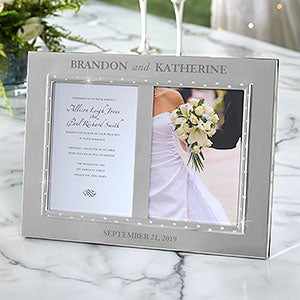 Custom Engraved Lenox Devotion Double Invitation Frame